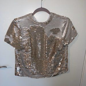 Gold Sequin Top